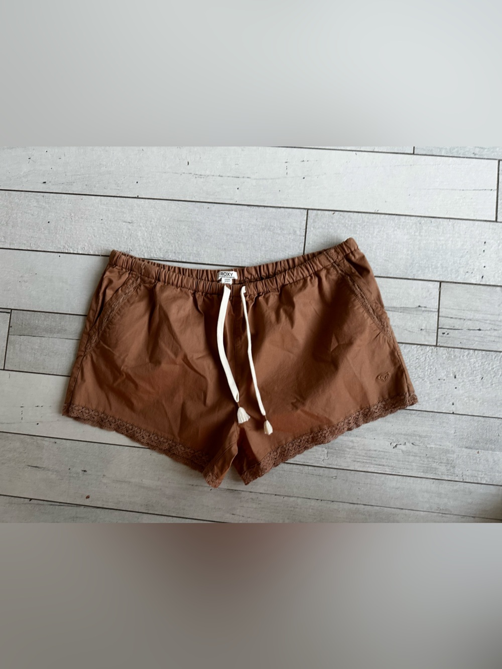 Roxy Brown Athletic Drawstring Shorts